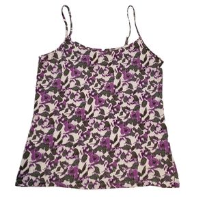 Ann Taylor Loft Floral Spaghetti Strap Tank Top